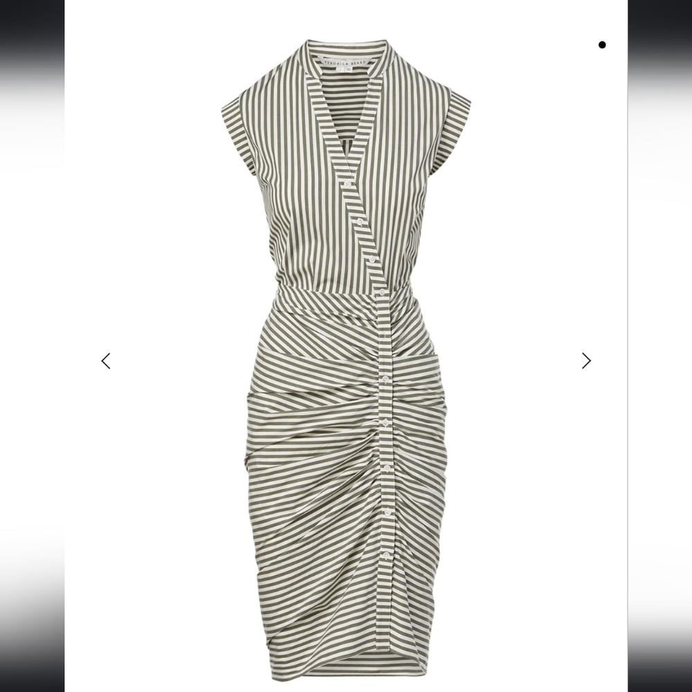 Veronica Beard Striped Shirtdress Size 2
